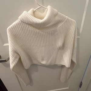 White cropped sweater